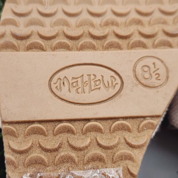 Mad Love Platform Wedge Sandal Women's 8.5 Boho Strappy Woven Fabric Cottagecore - Picture 6 of 8